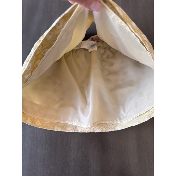 Juicy Couture Skirt Girls 7 Gold Metallic Heart Jacquard A-Line Side Buttons - Picture 3 of 11